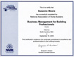Business Management for Building Professional Certification