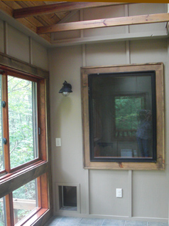 solarium with cat door