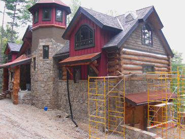 custom log siding